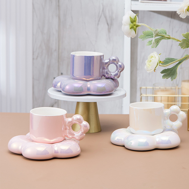 Espresso Cup Saucer - Ceramic Coffee Cups and Saucers Set