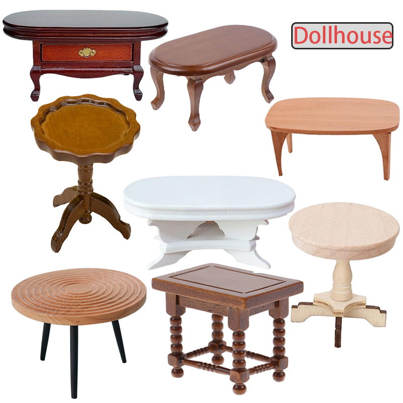 Coffee Tea & Jane - 1:12 Dollhouse Miniature Round Table Tea