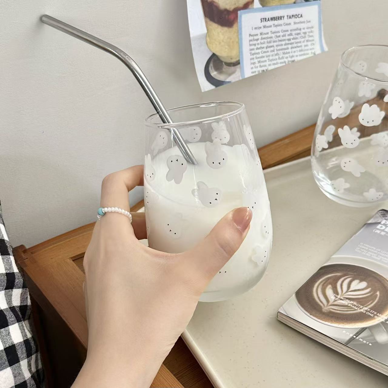 Cute Miffy Rabbit Printed Glas - Coffee And Tea Glass review and price