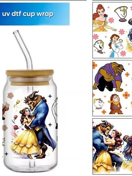Cartoon popular Princess UV DT - Coffee And Tea Glass review and price