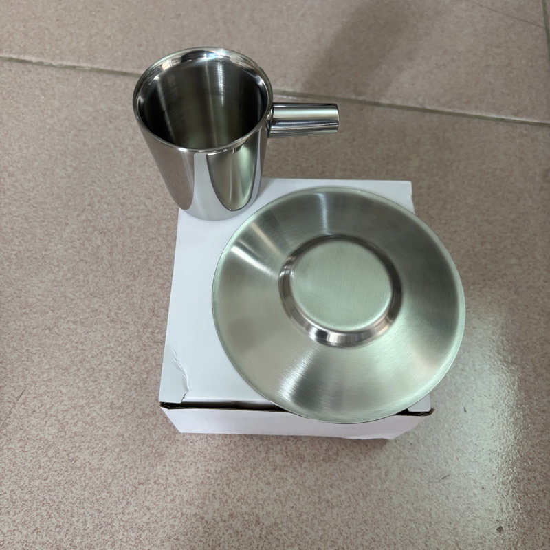 2 pack Stainless Steel Coffee  - Espresso Cup Saucer review and price