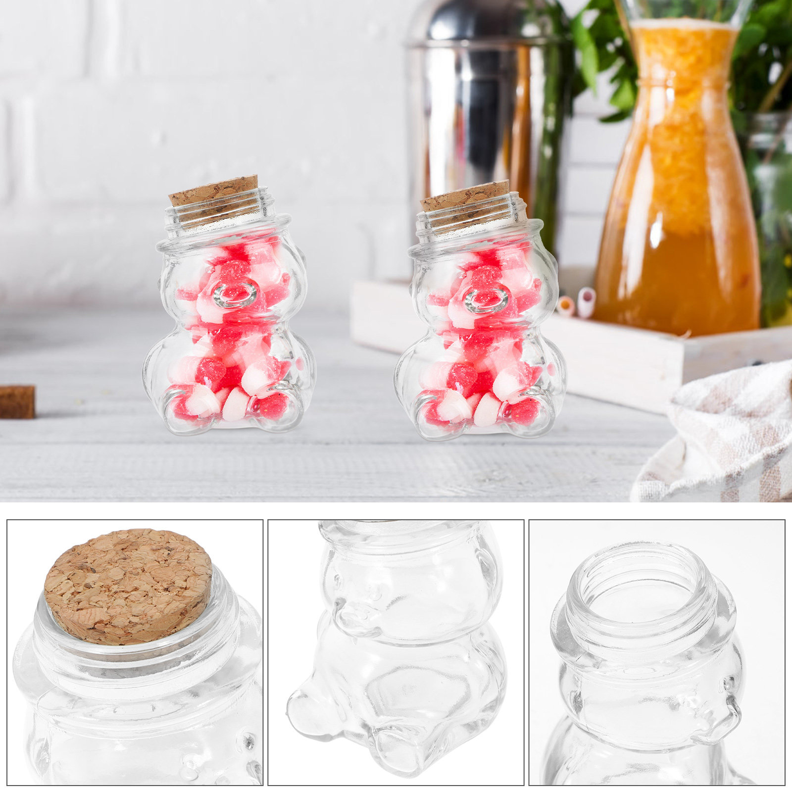 4Pcs Glass Candy Jar Set Trans - Coffee And Tea Glass review and price